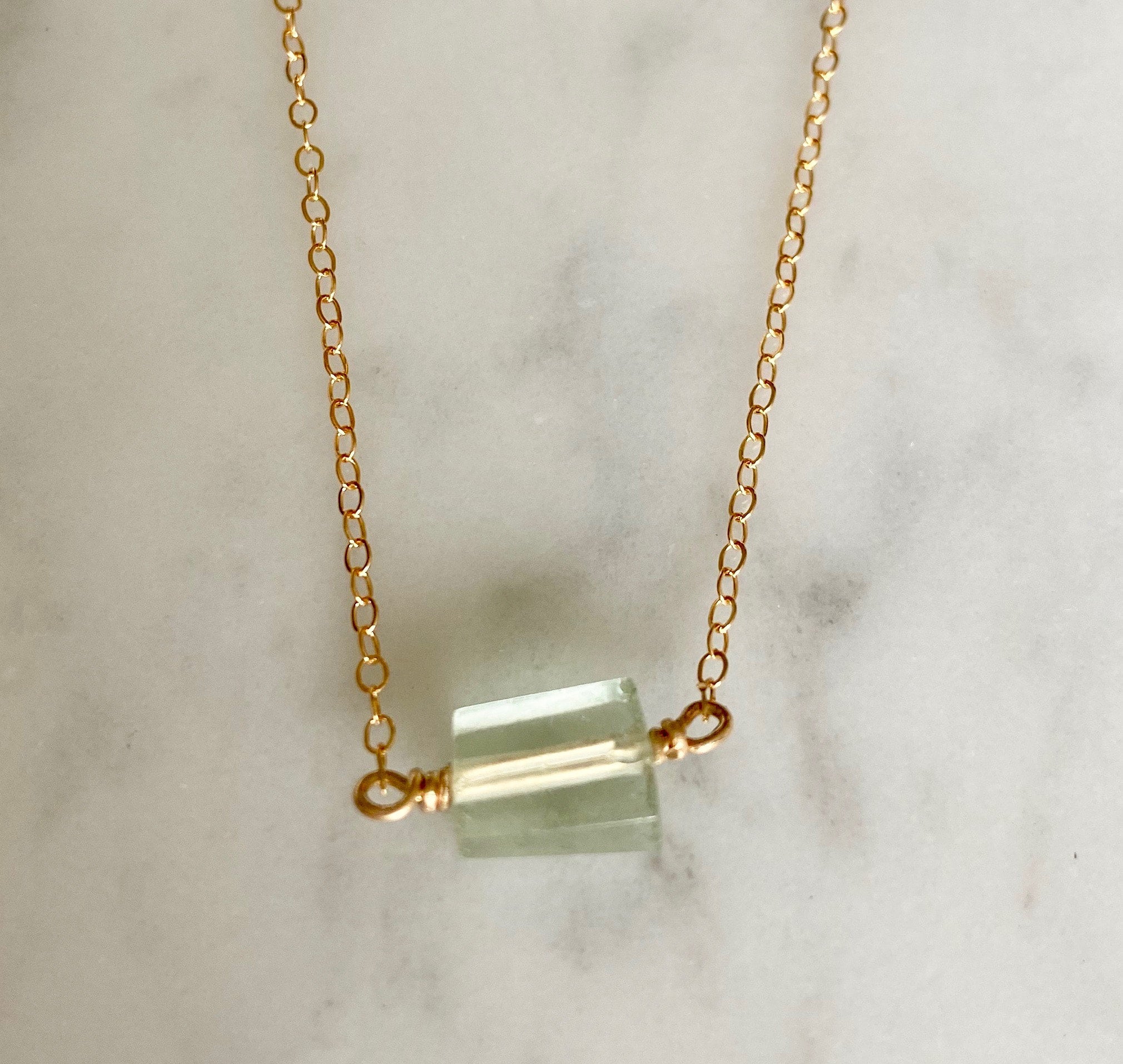 Horizontal crystal necklace on sale